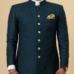 Classic Teal Achkan for Men | Elegant Ethnic Wear | Jaipurio